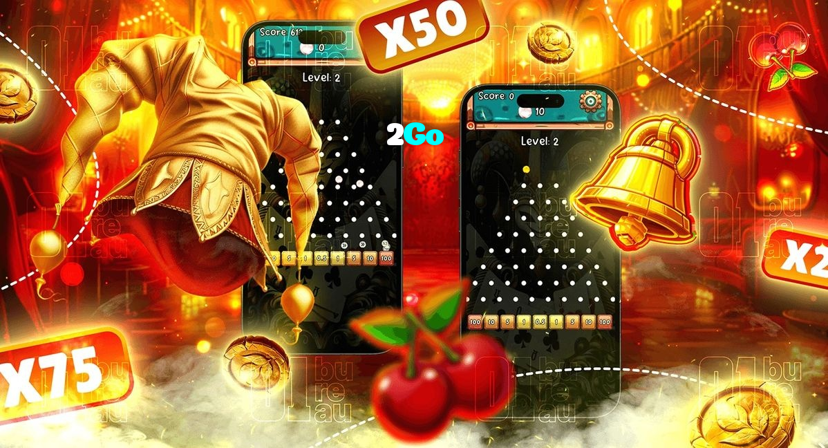 2Go casino presented on mobile device in Pakistan with slots and live games